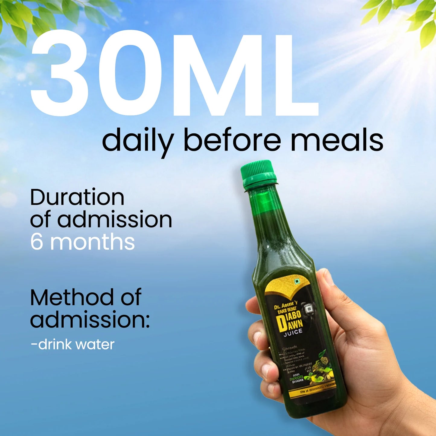 Dr. Aeran’s Diabo Dawn Juice – Ayurvedic Diabetes Care with Amla, Jamun & Karela (Pack of 3)